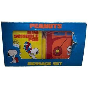 Vintage 1965 Peanuts Snoopy Message Set Mini Scribble Pad Book